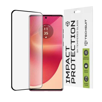 Протектор за Motorola Edge 50 Fusion - 111D Full Cover / Full Glue Glass / 3D Curved Screen - Черен