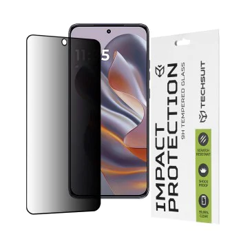 Протектор за Motorola Edge 50 Neo / Motorola ThinkPhone 25 - 111D Privacy Full Glue - черен