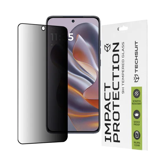 Протектор за Motorola Edge 50 Neo / Motorola ThinkPhone 25 - 111D Privacy Full Glue - черен