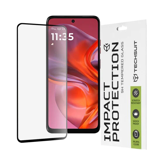 Протектор за Motorola Moto G05 / E15 - 111D Full Cover / Full Glue Glass - Черен