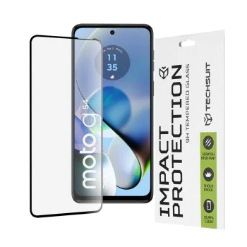 Протектор за Motorola Moto G14 / Moto G54 / Moto G54 Power Edition / Moto G64 - 111D Full Cover / Full Glue Glass - Черен