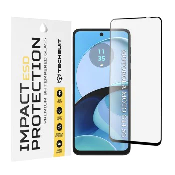 Протектор за Motorola Moto G14 / Moto G54 / Moto G54 Power Edition / Moto G64 - ESD стъкло - черен