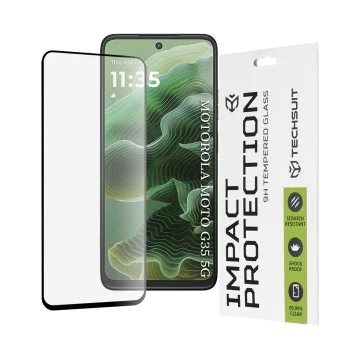 Протектор за Motorola Moto G35 - 111D Full Cover / Full Glue Glass - черен