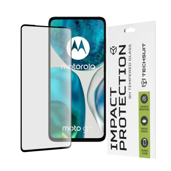 Протектор за Motorola Moto G52 / Moto G82 5G - 111D Full Cover / Full Glue Glass - Черен