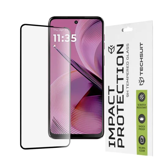 Протектор за Motorola Moto G55 - 111D Full Cover / Full Glue Glass - черен