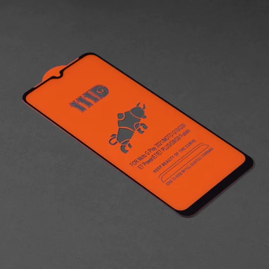 Протектор за Motorola Moto Moto E7 Power / Moto E7i Power - 111D Full Cover / Full Glue Glass - черен