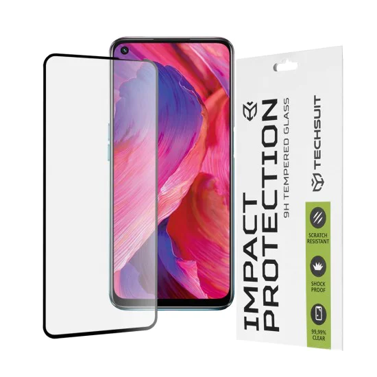 Протектор за Oppo A54 5G / A74 5G / OnePlus Nord N200 5G - 111D Full Cover / Full Glue Glass - Черен