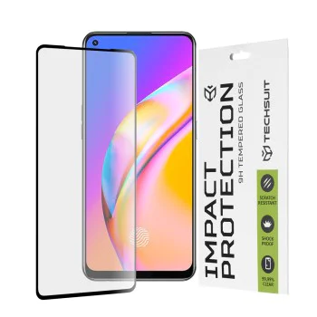 Протектор за Oppo A74 4G/A94/A95/Find X5 Lite/Reno5 Lite/Reno5 Z/Reno7 5G/Realme 9 4G/9 Pro+ - 111D Full Cover / Full Glue Glass - Черен