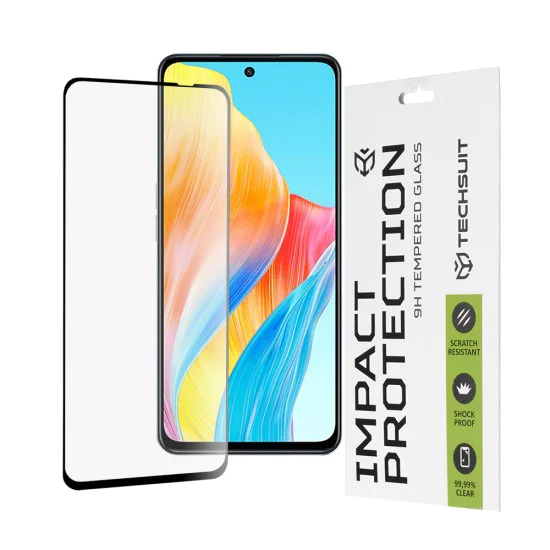 Протектор за Oppo A98 5G / A79 5G / A58 4G / OnePlus Nord N30 SE - 111D Full Cover / Full Glue Glass - Черен