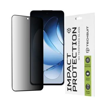Протектор за Oppo Reno13 - Techsuit - 111D Privacy Full Glue - Черен