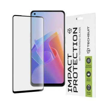 Протектор за Oppo Reno7 4G / Reno7 Lite / Reno8 Lite / OnePlus Nord N20 5G - 111D Full Cover / Full Glue Glass - черен