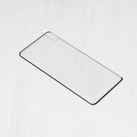 Протектор за Realme 12 Pro / 12 Pro+ - 111D пълно покритие / пълно залепено стъкло / 3D извит екран - черен