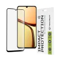 Протектор за Realme C61 / Realme C63 - 111D Full Cover / Full Glue Glass - Techsuit - Черен