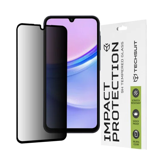 Протектор за Samsung Galaxy A15 4G / A15 5G / M15 - 111D Privacy Full Glue - Черен