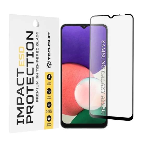 Протектор за Samsung Galaxy A22 5G - ESD Glass - черен