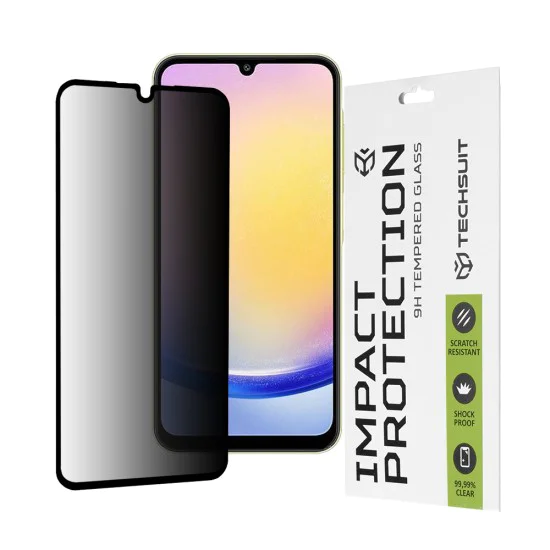 Протектор за Samsung Galaxy A25 5G - 111D Privacy Full Glue - черен