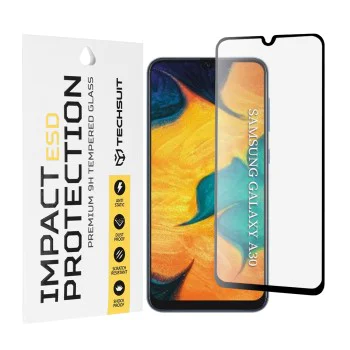 Протектор за Samsung Galaxy A30 / A50 / A20 / A30s / A50s / M21 / M31 / M30s / M30 - ESD стъкло - черен
