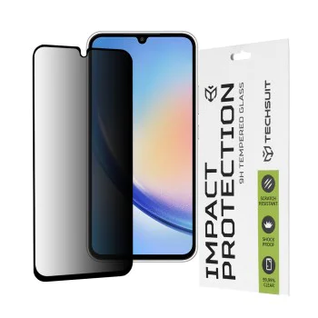 Протектор за Samsung Galaxy A34 5G - 111D Privacy Full Glue - черен