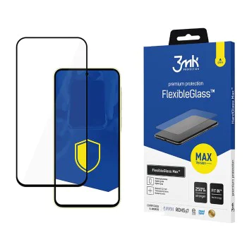 Протектор за Samsung Galaxy A35 5G - 3mk - FlexibleGlass Max - Черен