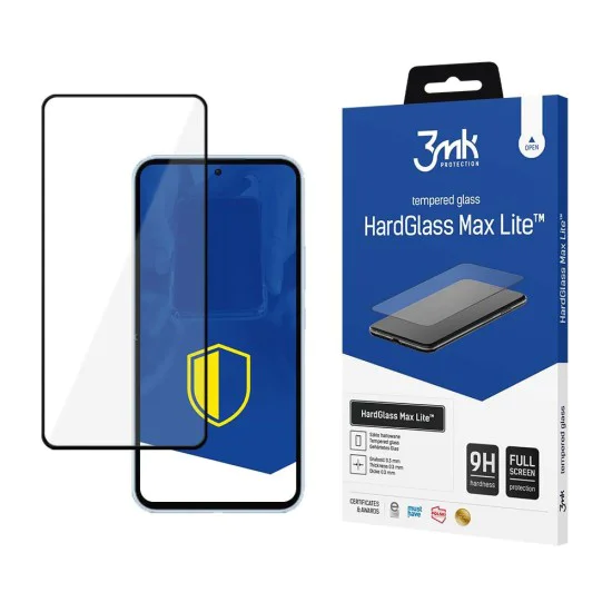 Протектор за Samsung Galaxy A35 5G / A55 5G - 3mk - HardGlass Max Lite закален протектор за екран - Черен