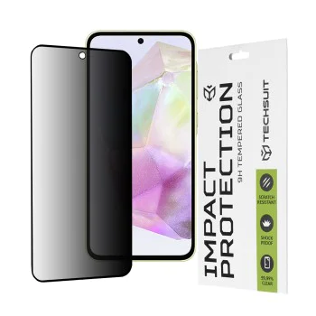 Протектор за Samsung Galaxy A35 5G / A55 5G / M35 - 111D Privacy Full Glue - Черен