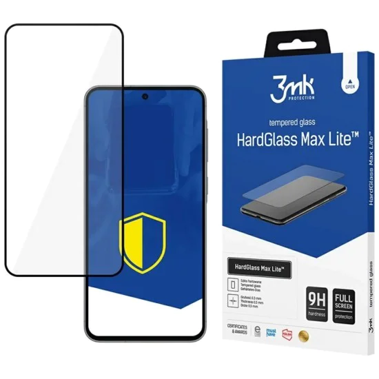 Протектор за Samsung Galaxy A36 5G / A56 5G - 3mk - HardGlass Max Lite закален протектор за екран - Черен