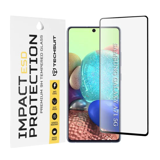 Протектор за Samsung Galaxy A71 4G / A71 5G / Note 10 Lite / M51 - ESD стъкло - черен
