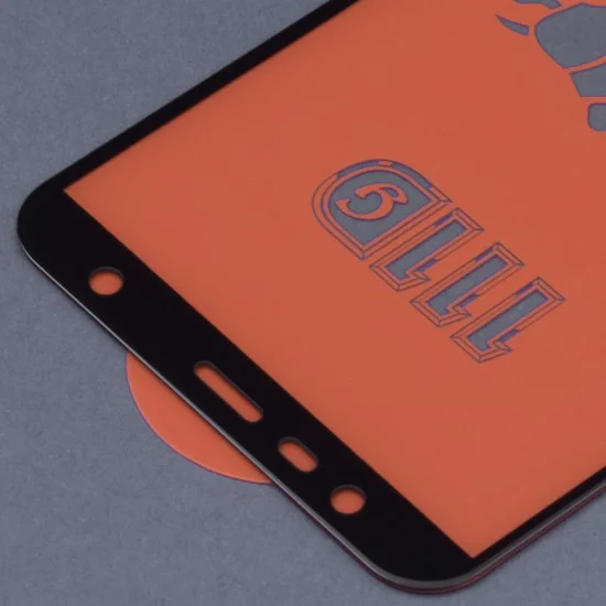 Протектор за Samsung Galaxy J4 Plus / J6 Plus - 111D Full Cover / Full Glue Glass - Черен