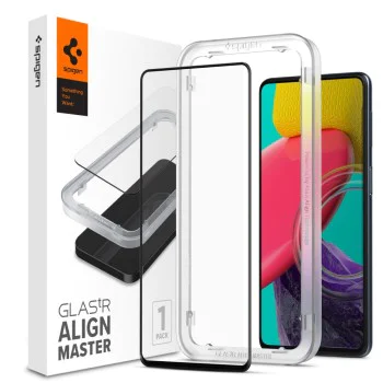 Протектор за Samsung Galaxy M53 - Spigen Glas.tR Align Master - Черен