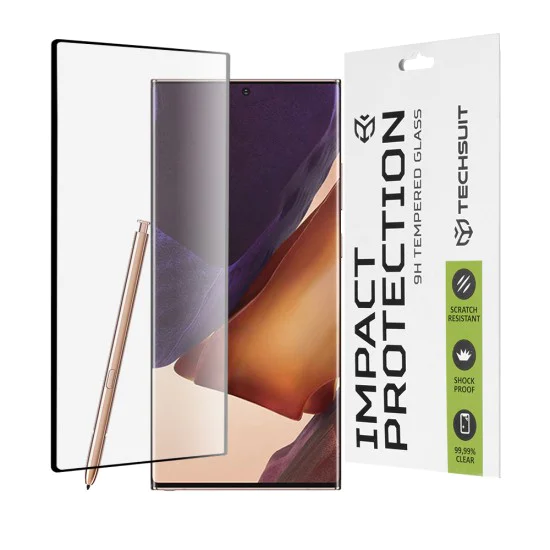 Протектор за Samsung Galaxy Note 20 Ultra - 111D Full Cover / Full Glue Glass / 3D Curved Screen - Черен