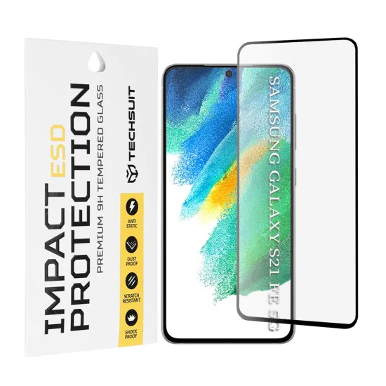 Протектор за Samsung Galaxy S21 FE 5G - ESD Glass - Черен