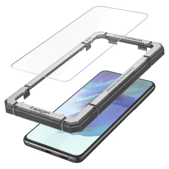 Протектор за Samsung Galaxy S21 FE 5G (комплект 2) - Spigen Glas.tR Align Master - Clear