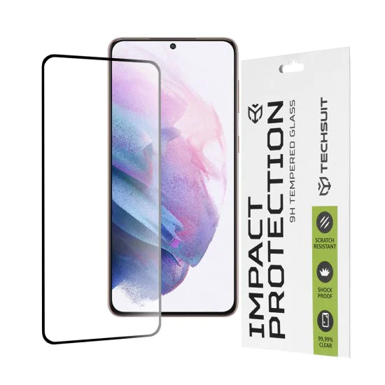 Протектор за Samsung Galaxy S21 Plus 5G - 111D Full Cover / Full Glue Glass - Черен