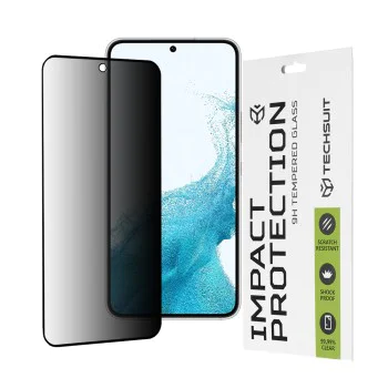Протектор за Samsung Galaxy S22 5G / S23 - 111D Privacy Full Glue - Черен