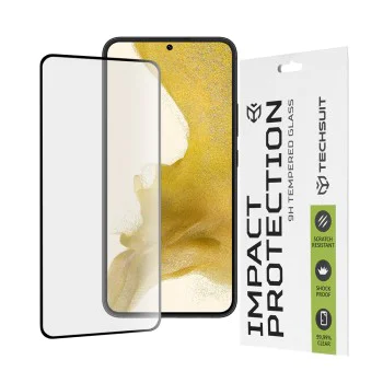 Протектор за Samsung Galaxy S22 Plus 5G / S23 Plus - 111D Full Cover / Full Glue Glass - Черен