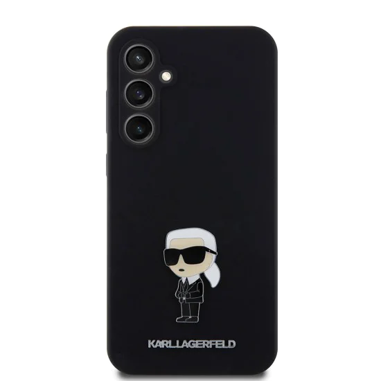 Протектор за Samsung Galaxy S23 FE - Karl Lagerfeld Silicone (KLHCHCS23FEMHKHKNPK) - Ikonik Metal Pin