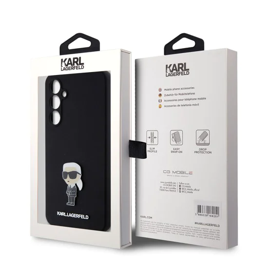 Протектор за Samsung Galaxy S23 FE - Karl Lagerfeld Silicone (KLHCHCS23FEMHKHKNPK) - Ikonik Metal Pin
