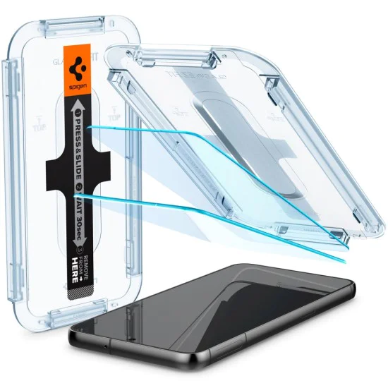 Протектор за Samsung Galaxy S23 (комплект 2) - Spigen Glas.tR EZ FIT - Прозрачен