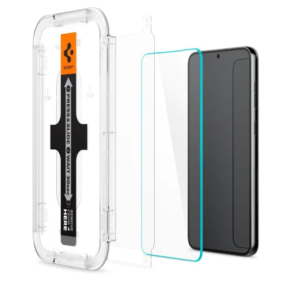 Протектор за Samsung Galaxy S23 (комплект 2) - Spigen Glas.tR EZ FIT - Прозрачен