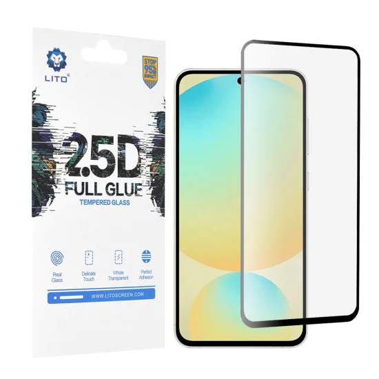 Протектор за Samsung Galaxy S24 FE - Lito 2.5D FullGlue Glass - черен