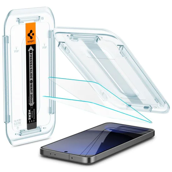Протектор за Samsung Galaxy S24 FE (комплект 2) - Spigen Glas.tR EZ FIT - Прозрачен