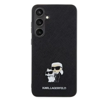 Протектор за Samsung Galaxy S24 Plus - Karl Lagerfeld Saffiano (KLHCHCS24MPSAKCMPK) - Karl&Choupette Metal Pin