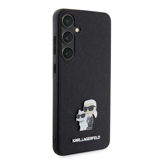 Протектор за Samsung Galaxy S24 Plus - Karl Lagerfeld Saffiano (KLHCHCS24MPSAKCMPK) - Karl&Choupette Metal Pin