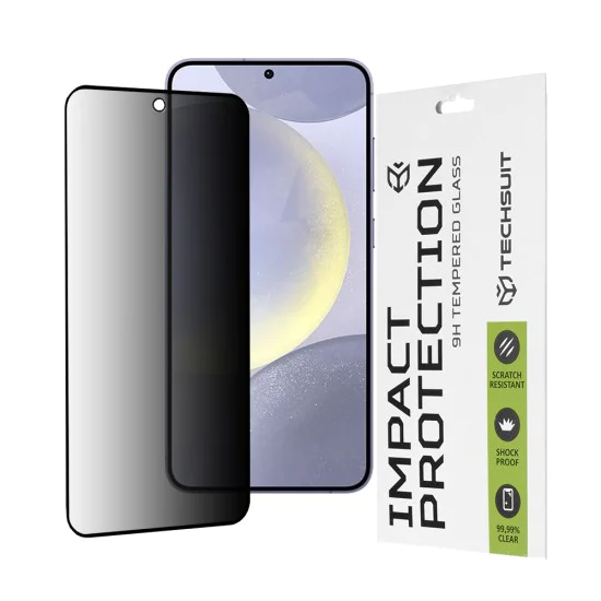 Протектор за Samsung Galaxy S24 Plus / S25 Plus - 111D Privacy Full Glue - Черен