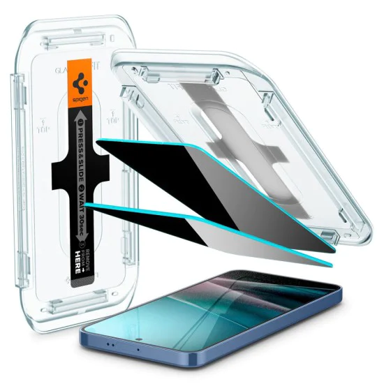 Протектор за Samsung Galaxy S24 Plus / S25 Plus - Spigen - Glas.tR EZ-FIT HD (2 пакета) - Privacy