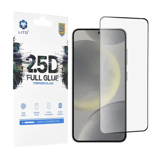Протектор за Samsung Galaxy S24 / S25 - Lito 2.5D FullGlue Glass Ultra Thin - Черен