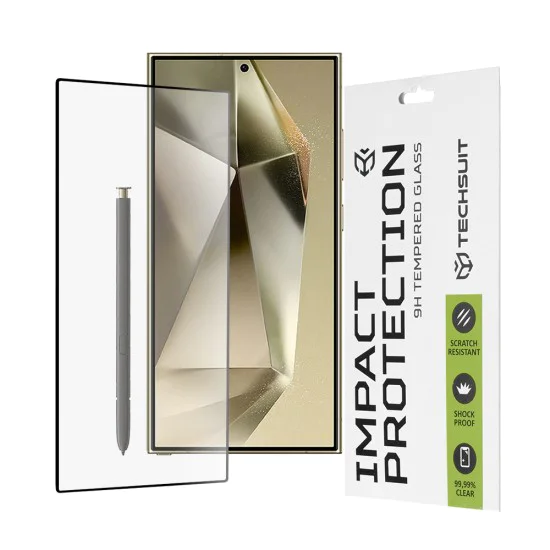 Протектор за Samsung Galaxy S24 Ultra - 111D Full Cover / Full Glue Glass - черен