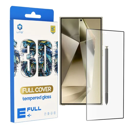 Протектор за Samsung Galaxy S24 Ultra - Lito - 3D Full Cover - Черен