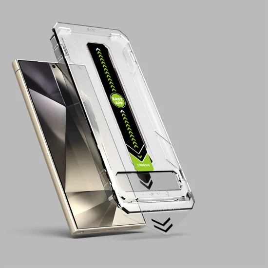 Протектор за Samsung Galaxy S24 Ultra - Techsuit - [Съвместим с отключване с пръстов отпечатък] TitanGlass CrystalHD (2 броя) - Прозрачен