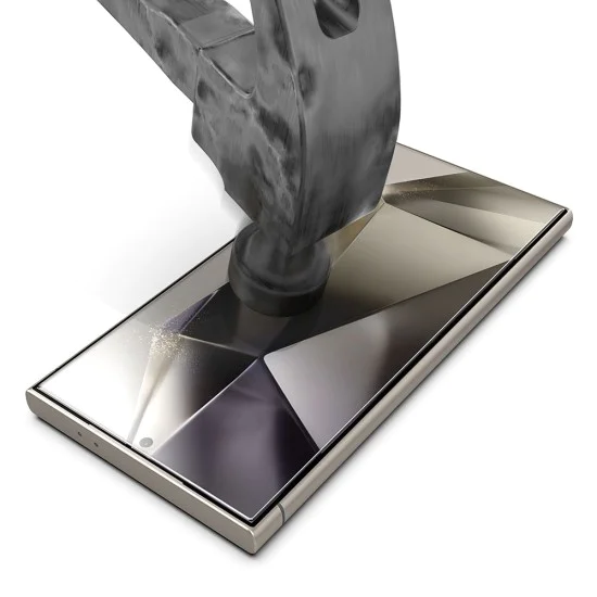 Протектор за Samsung Galaxy S24 Ultra - Techsuit - [Съвместим с отключване с пръстов отпечатък] TitanGlass CrystalHD (2 броя) - Прозрачен